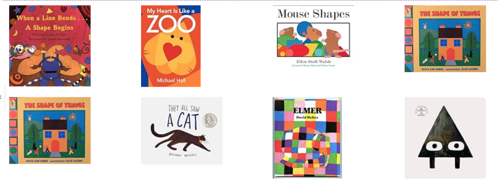 art books for kids on shapes