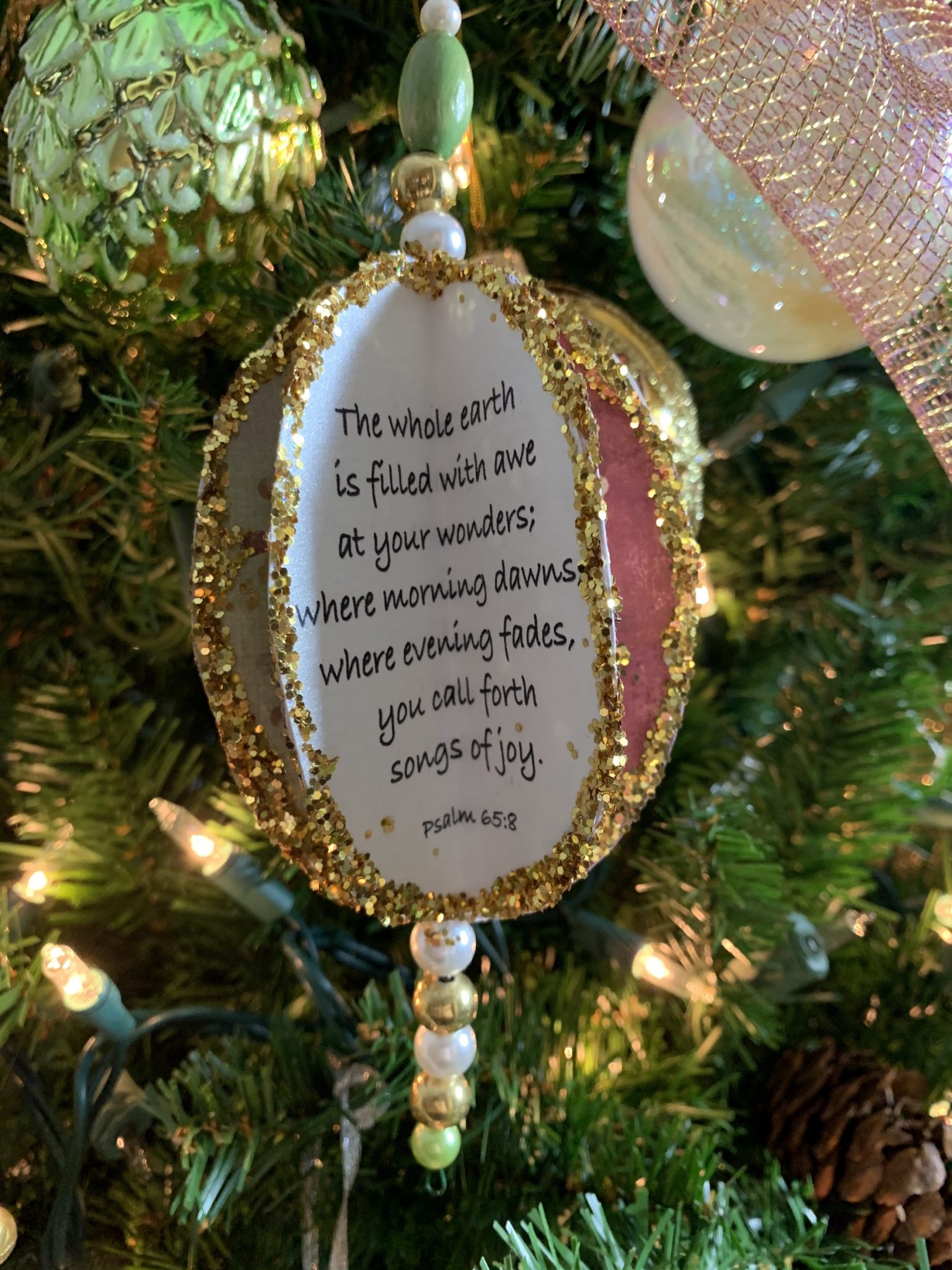 Joy Bible Verse Christmas Ornament DIY Him Knot