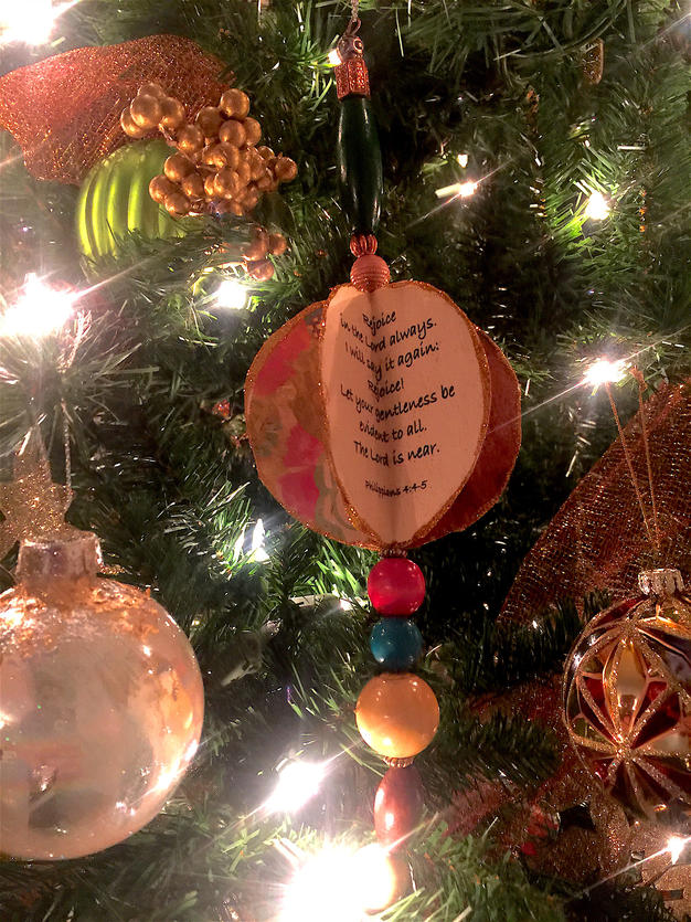 Joy Bible Verse Christmas Ornament DIY - Forget Him Knot