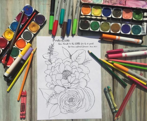 flower coloring