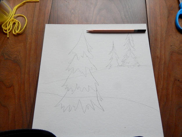 trees drawn