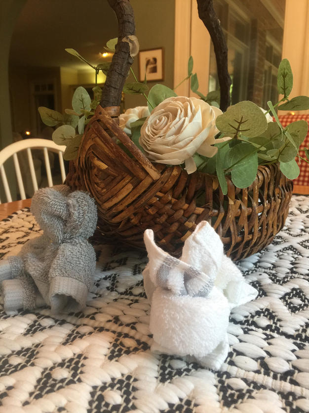 washcloth bunny and bear