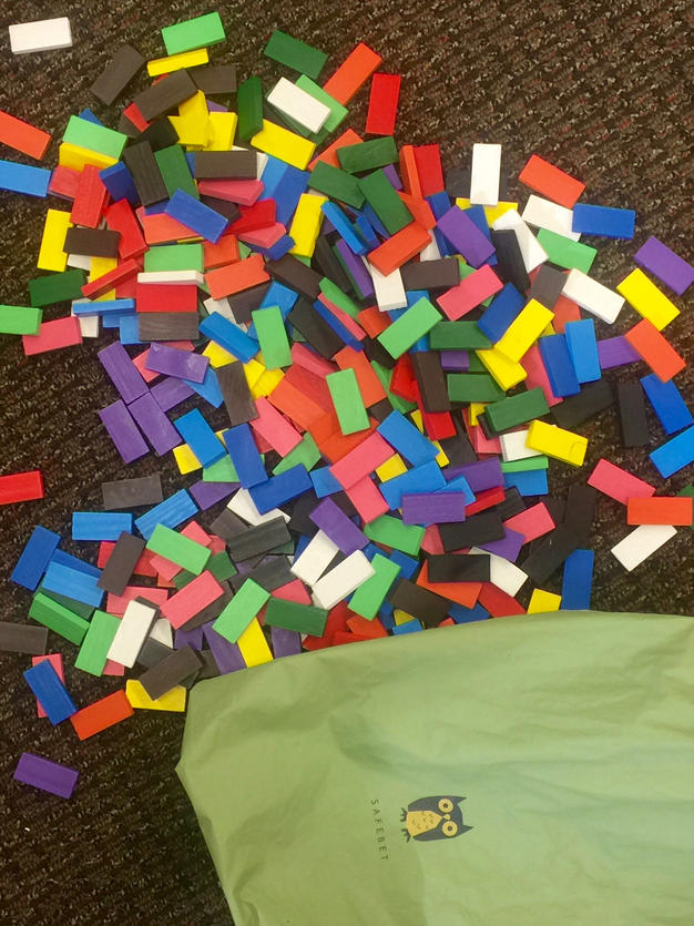 Colored dominoes