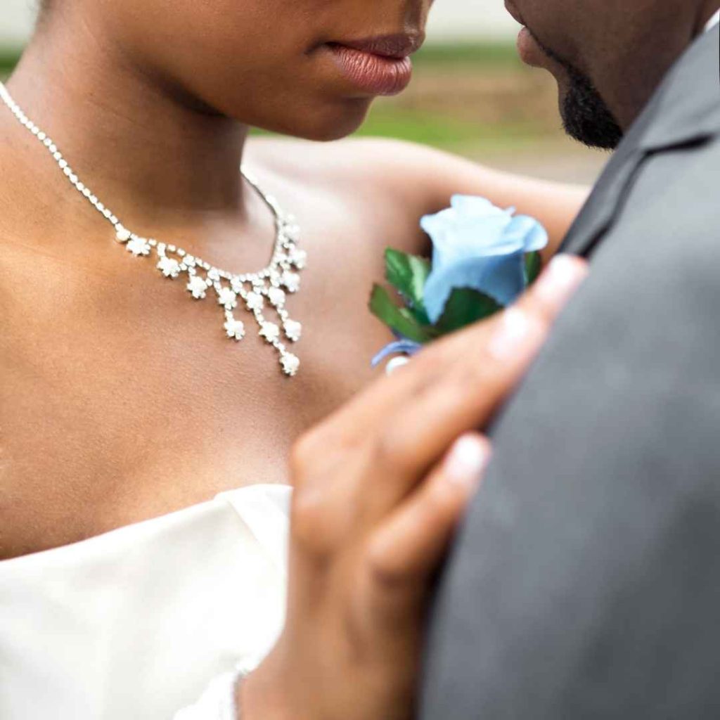 bride and groom together