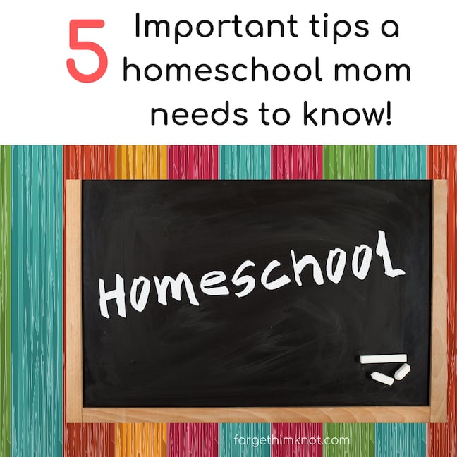 5 important tips a homeschool mom needs to know