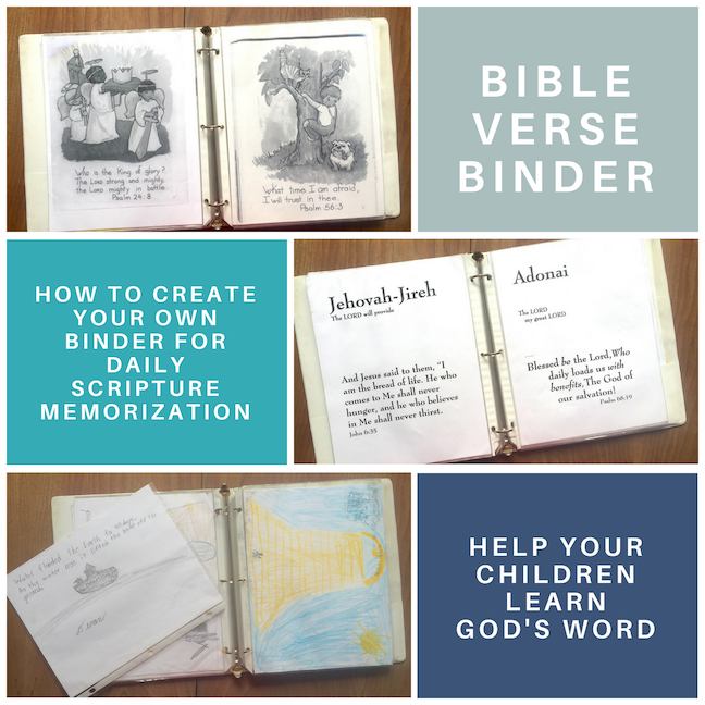 Bible verse binder for daily Scripture memorization 