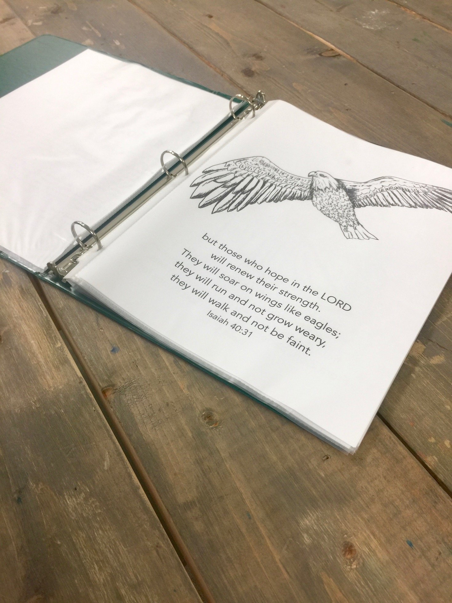 eagle coloring page with Bible verse