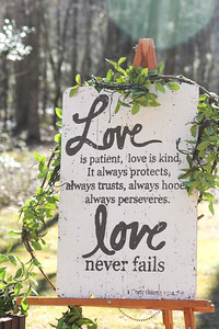 Bible verse wedding sign