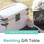 white gift card box for a wedding gift table