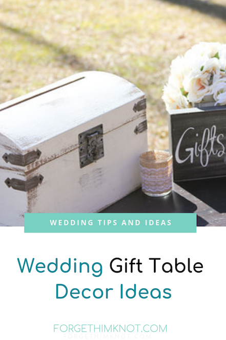 white gift card box for a wedding gift table
