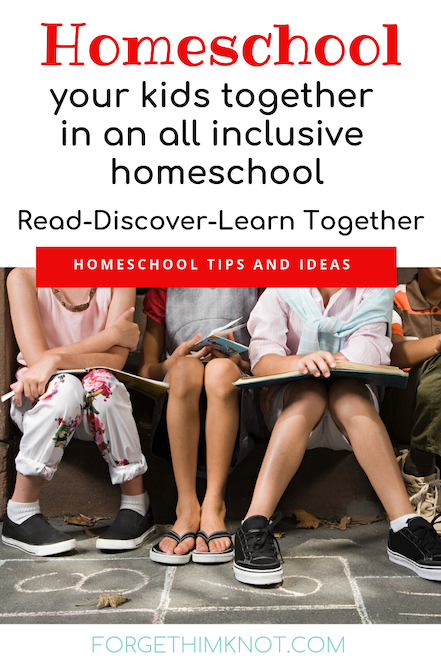 All inclusive homeschool family learning together