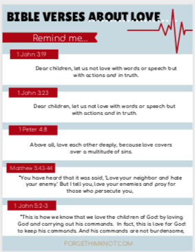 Bible verses about love for kids.