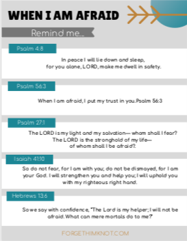 Bible verses to remember when I am afraid for kids.