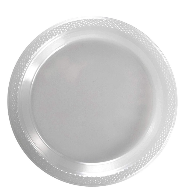 Clear dinner plates for wedding receptions