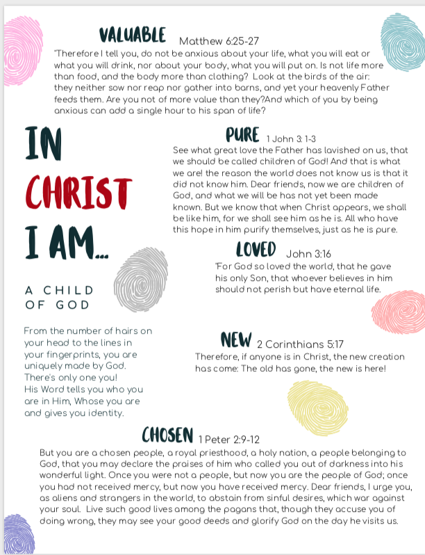 Who I Am In Christ Free Printable Printable Word Searches