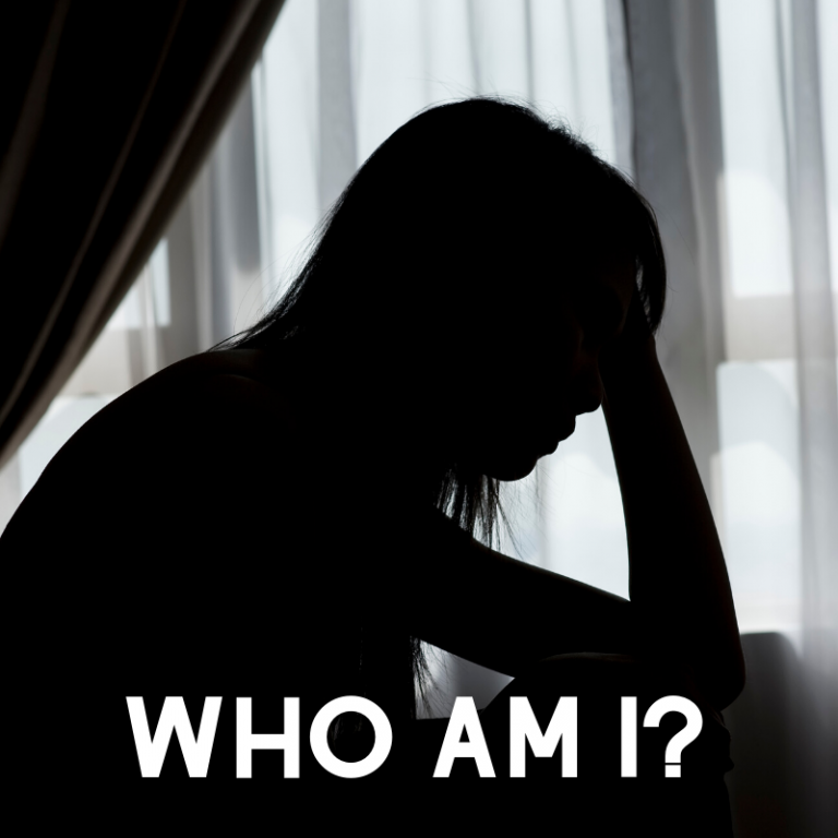 Sad girl asking who am I?