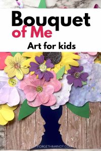 bouquet of me paper art pin