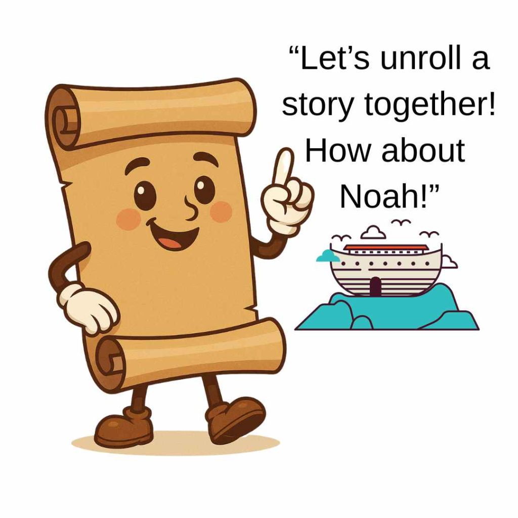 Remy the scroll walking the Word with Noah printables