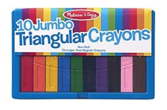 10 Jumbo Triangular Crayons