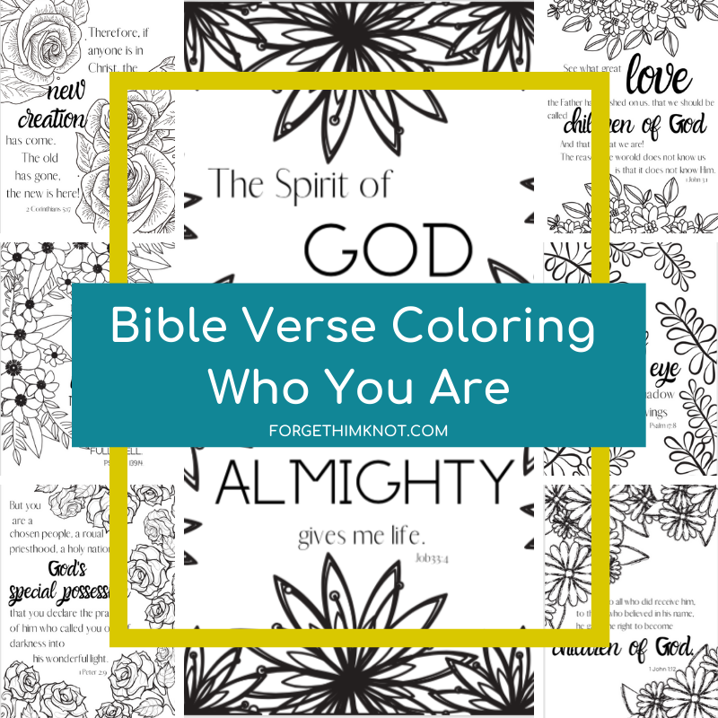 Bible verse coloring pages Who you are