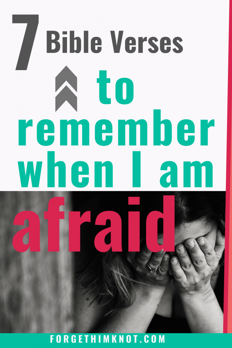 7 Bible verses to remember when I am afraid/forgethimknot.com
