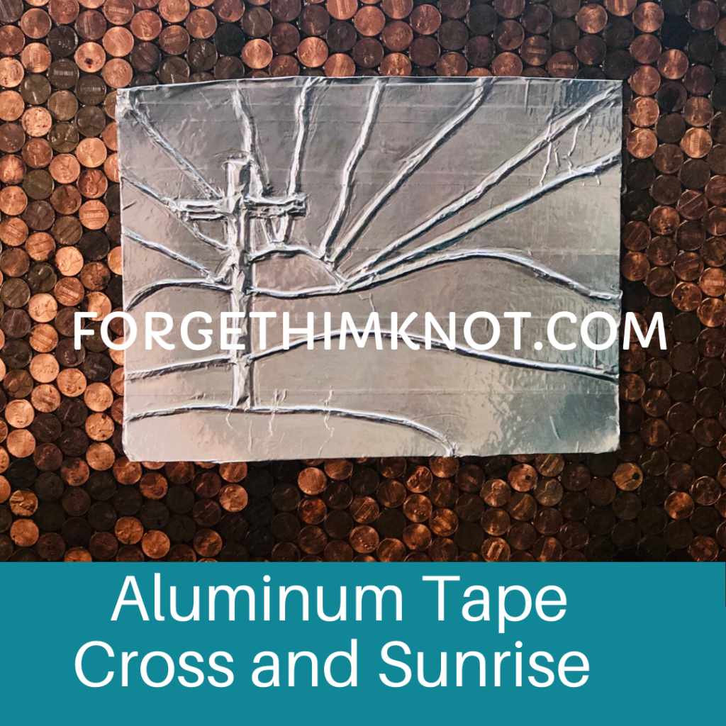 Aluminum Tape Cross and Sunrise Template