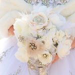Sparkle wedding bouquet with rhinestones /forgethimknot.com