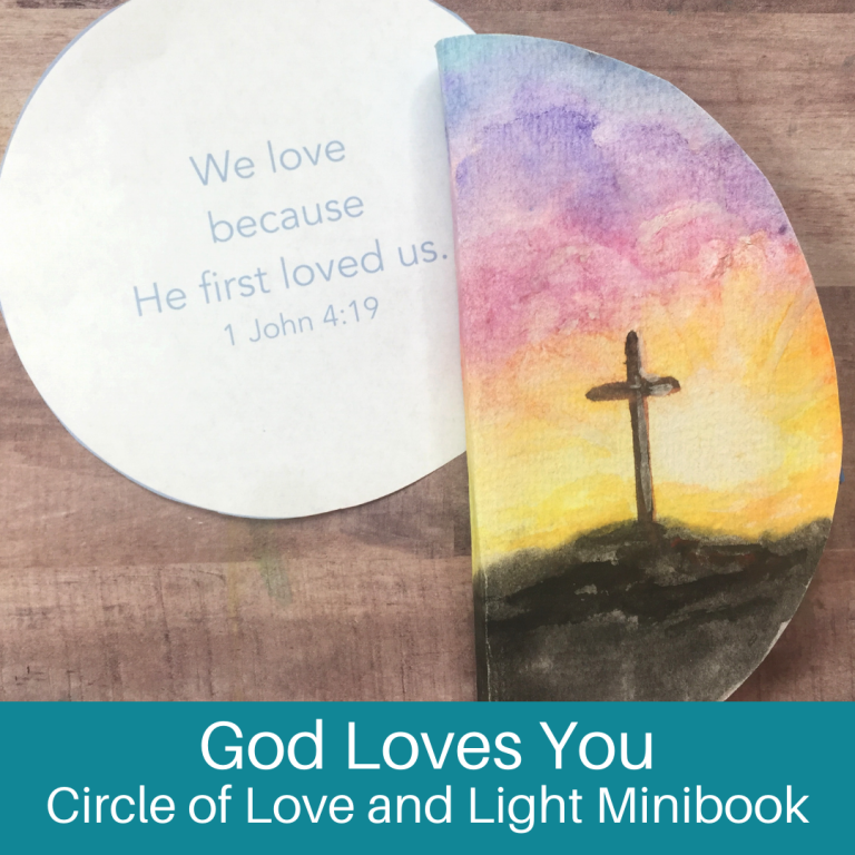 God Loves You mini circle book of Bible verses