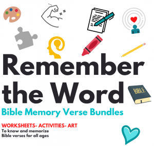 Read more about the article Kids Bible Memory Verse Bundles of Printables