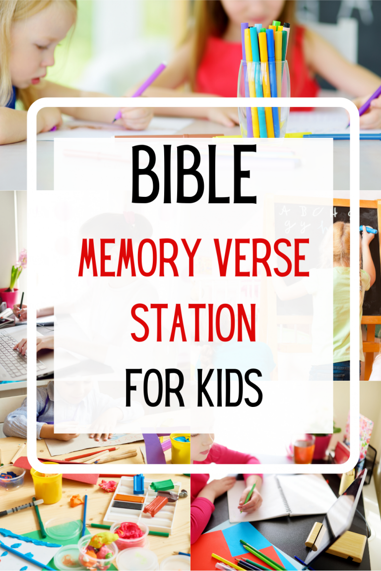 Bible Memory Verse Station for Kids/forgethimknot.com