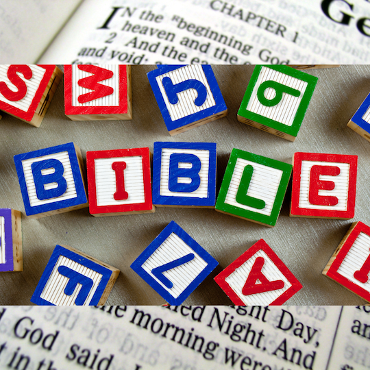 child blocks spelling Bible