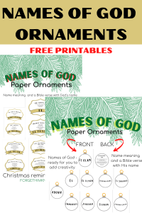 Names of God Ornaments to print