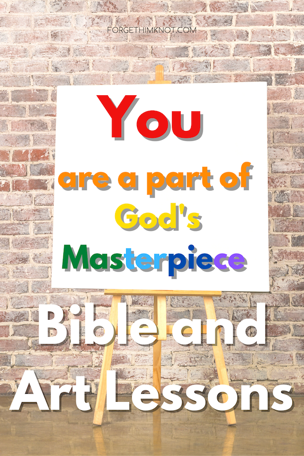 canvas with You are a part of God's masterpiece Bible Art lessons