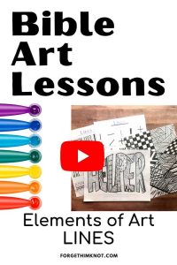 Youtube Bible art lesson for drawing lines with pencils
