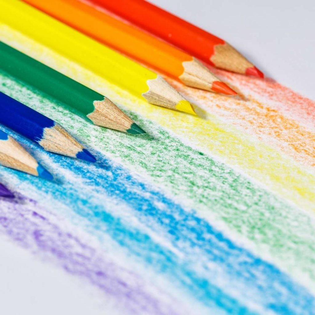 colored pencils for Bible art lessons