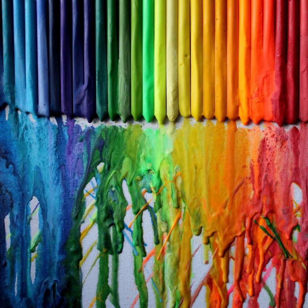 melted crayon art lessons