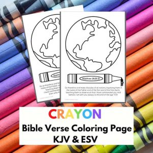 Crayon Bible verse coloring pages