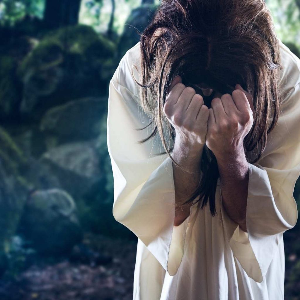 Jesus praying in the garden