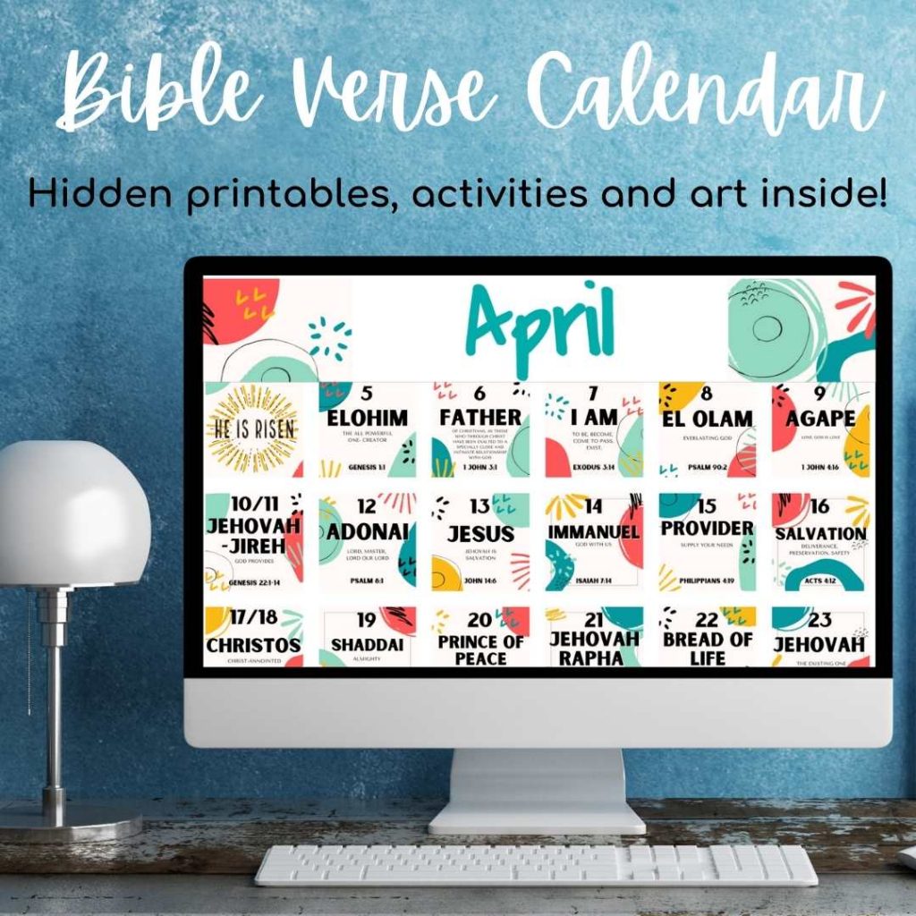 Monthly Bible verse calendar/ forgethimknot.com
