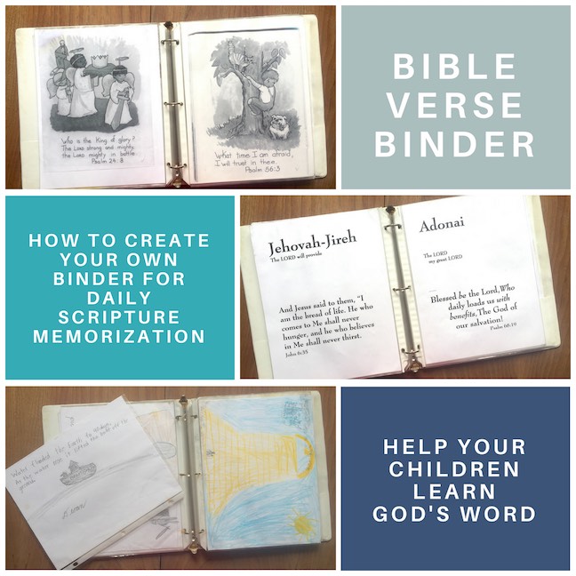 Bible memory verse binder