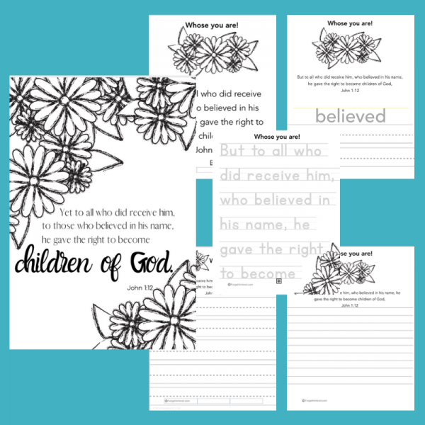 Free Bible Lesson John 1:12 Whose You Are as a Child of God - Forget ...