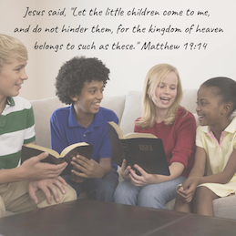 children studying the Bible 