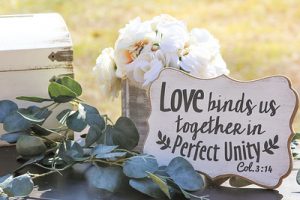 Wedding Bible verse signs for Christian weddings