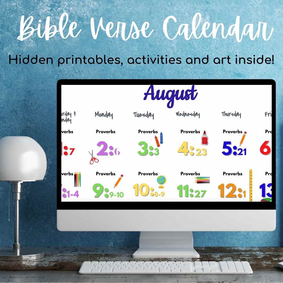 Bible Verse Monthly Calendar