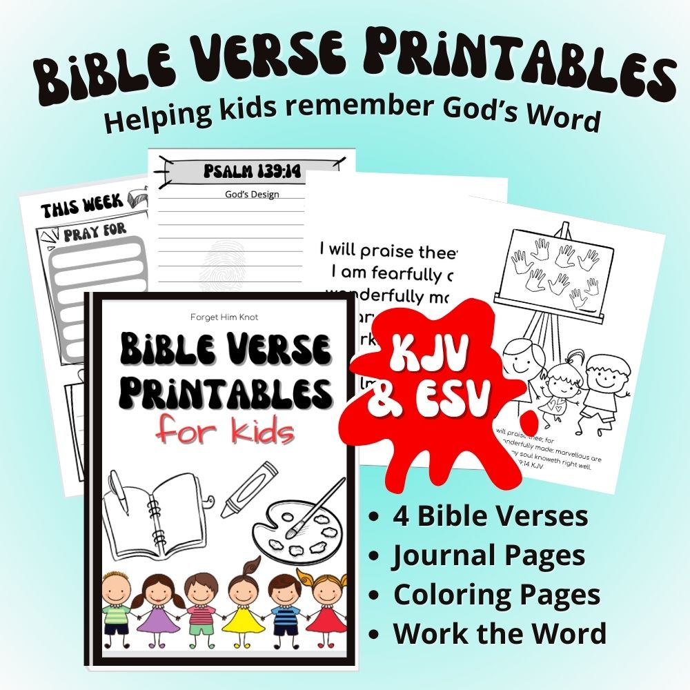 Bible Verse Printables KJV and ESV for Kids