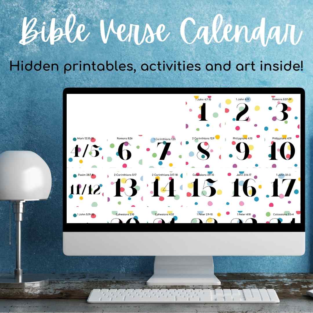 Monthly Bible Verse Calendar- Daily Verse Reading, Printables and ...