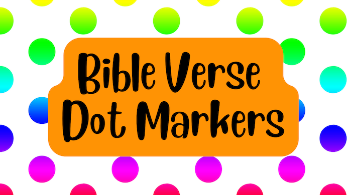 Bible verse dot marker books and printables