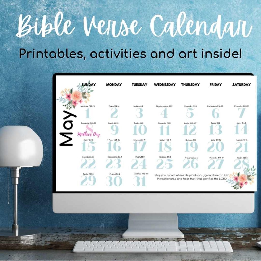 Monthly Bible verse calendar/ forgethimknot.com