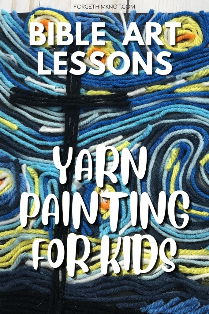 Yarn painting art for kids