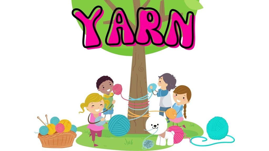 Yarn painting art for kids